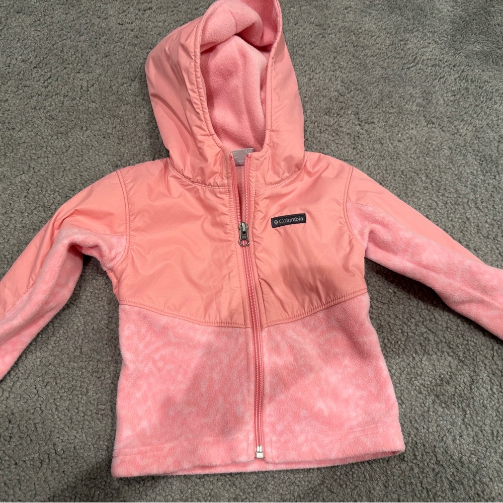 Columbia Pink Fleece Hoodie Jacket